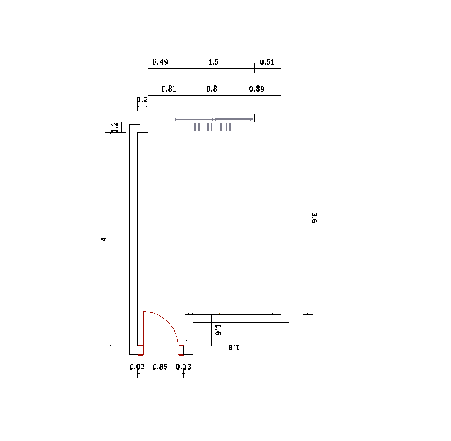 Ejemplo de plano con medidas enviado para preparar un proyecto